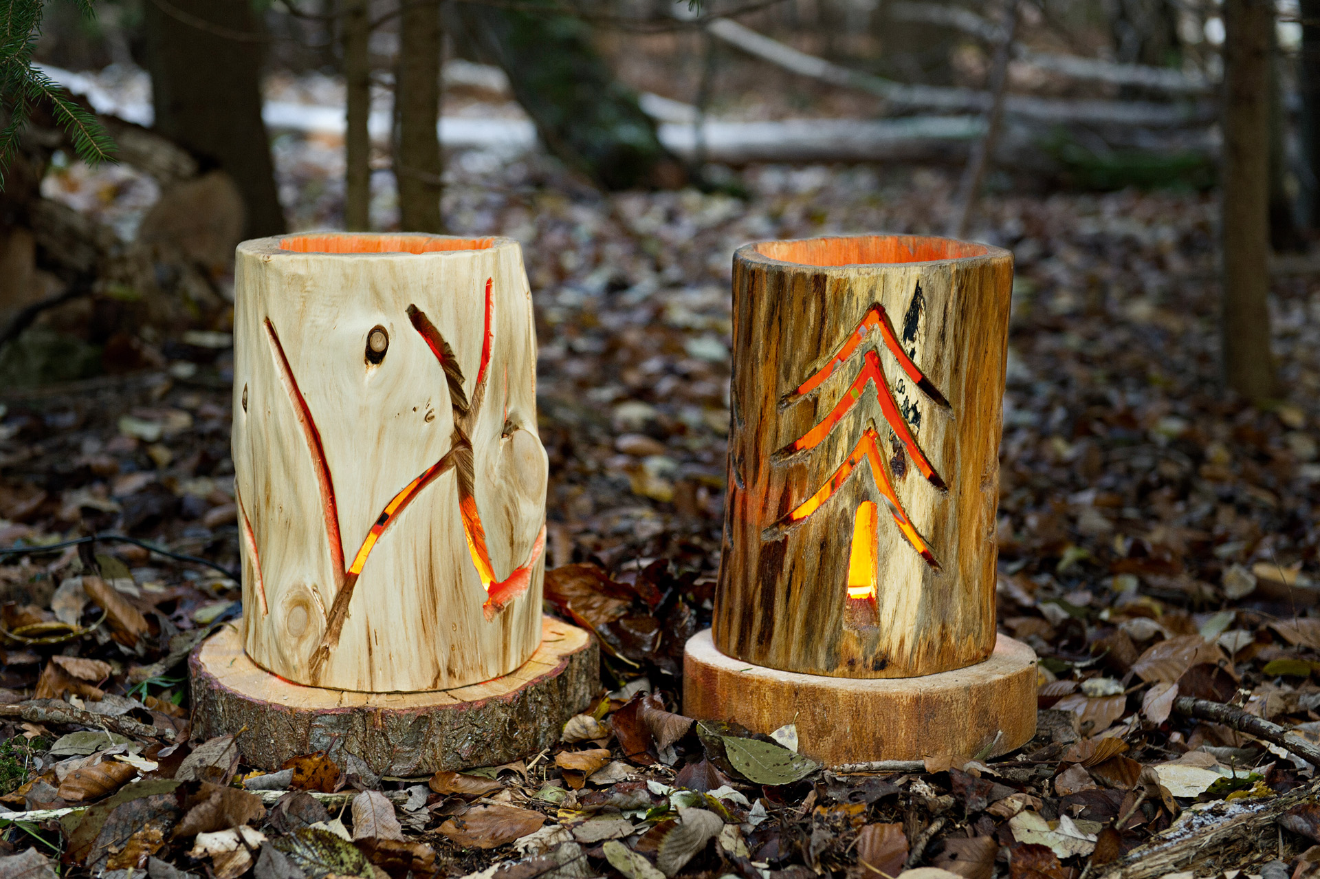 Leuchtende Holzlaterne mit Muster selber bauen